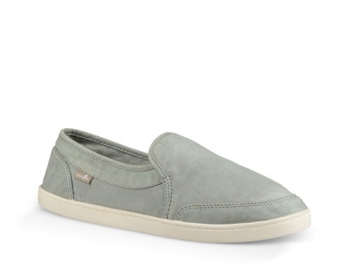 Sanuk Womens Pair O Dice Grey Slip-on Sneakers | YDRFBV631